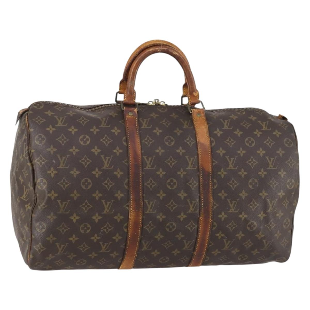 LOUIS VUITTON Monogram Keepall 50 Boston Bag M41426 LV Auth 146472