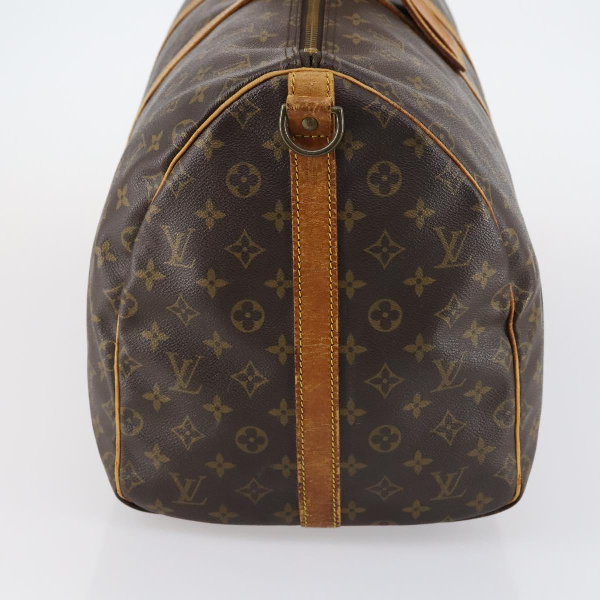 LOUIS VUITTON Monogram Keepall Bandouliere 55 Boston Bag M41414 LV Auth 146473