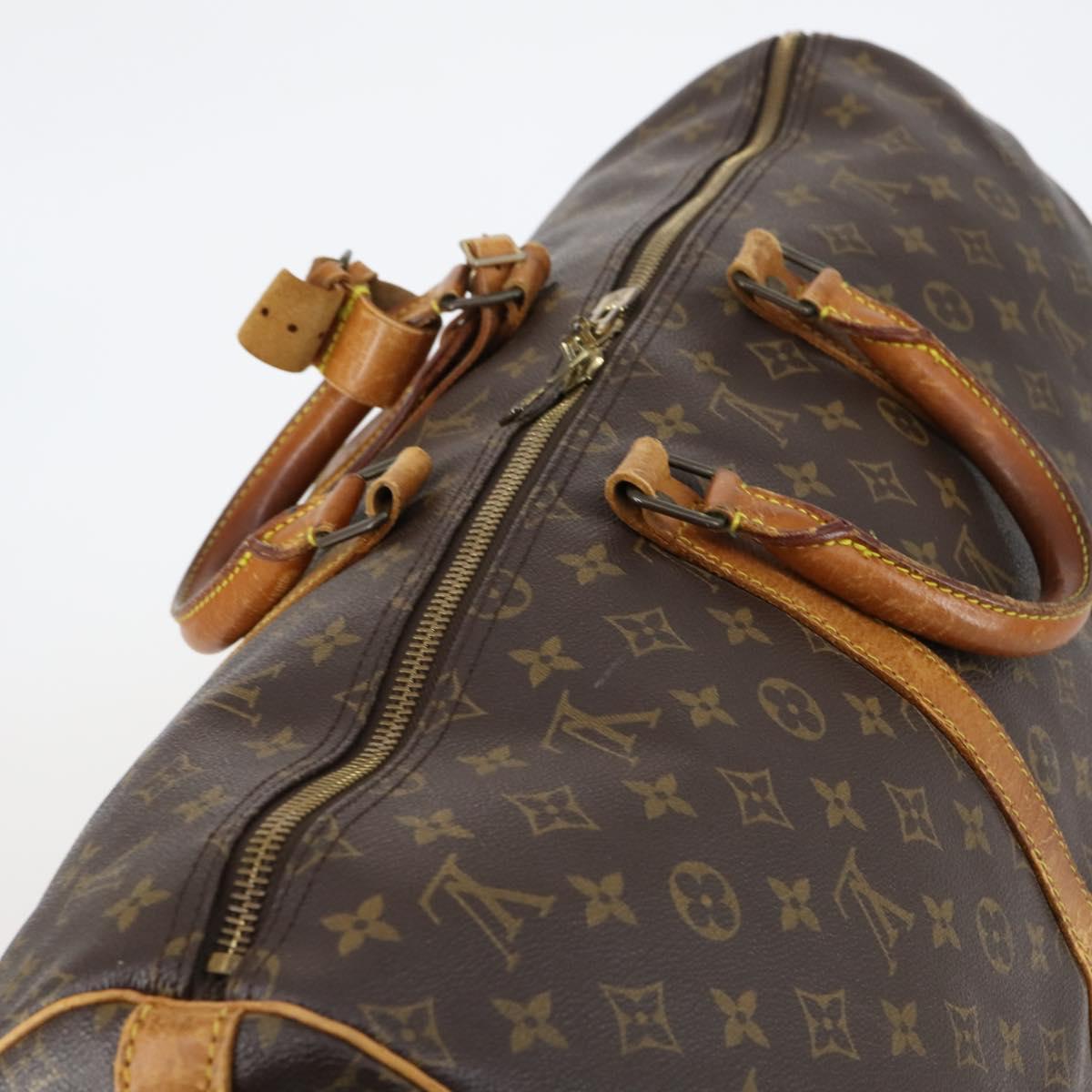 LOUIS VUITTON Monogram Keepall Bandouliere 55 Boston Bag M41414 LV Auth 146473