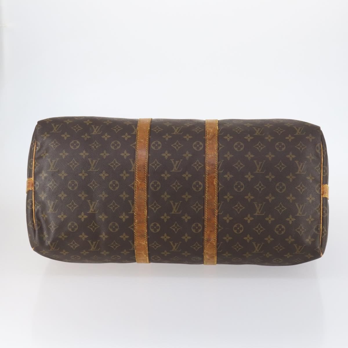 LOUIS VUITTON Monogram Keepall Bandouliere 55 Boston Bag M41414 LV Auth 146473
