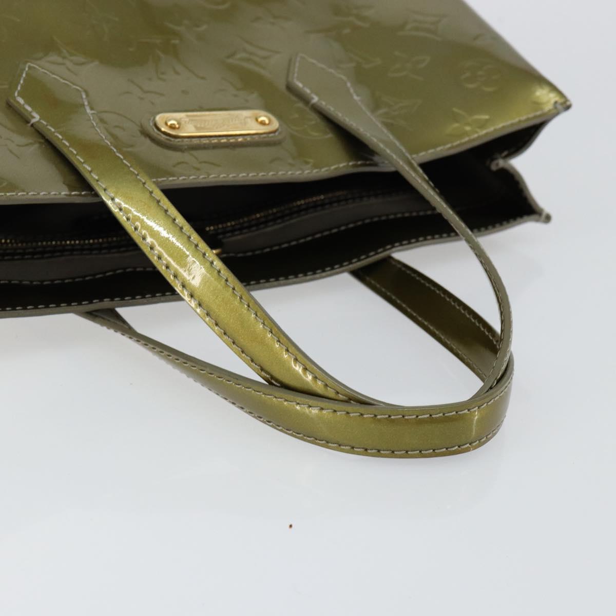 LOUIS VUITTON Monogram Vernis Wilshire PM Bag Gris Art Deco M91627 Auth 146474