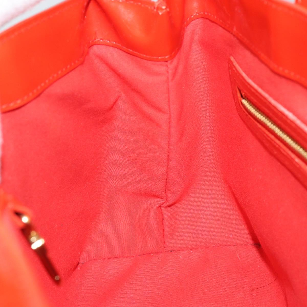 LOUIS VUITTON Vernis Bluebird Wilshire PM Bag Orenge Sunset M93644 Auth 146475