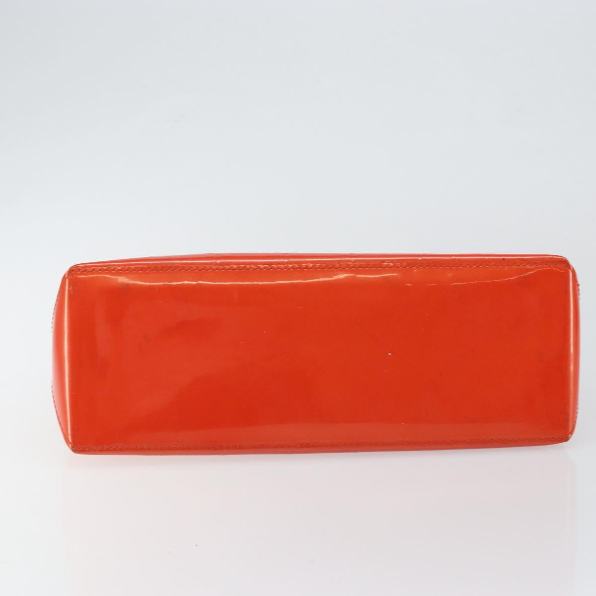 LOUIS VUITTON Vernis Bluebird Wilshire PM Bag Orenge Sunset M93644 Auth 146475