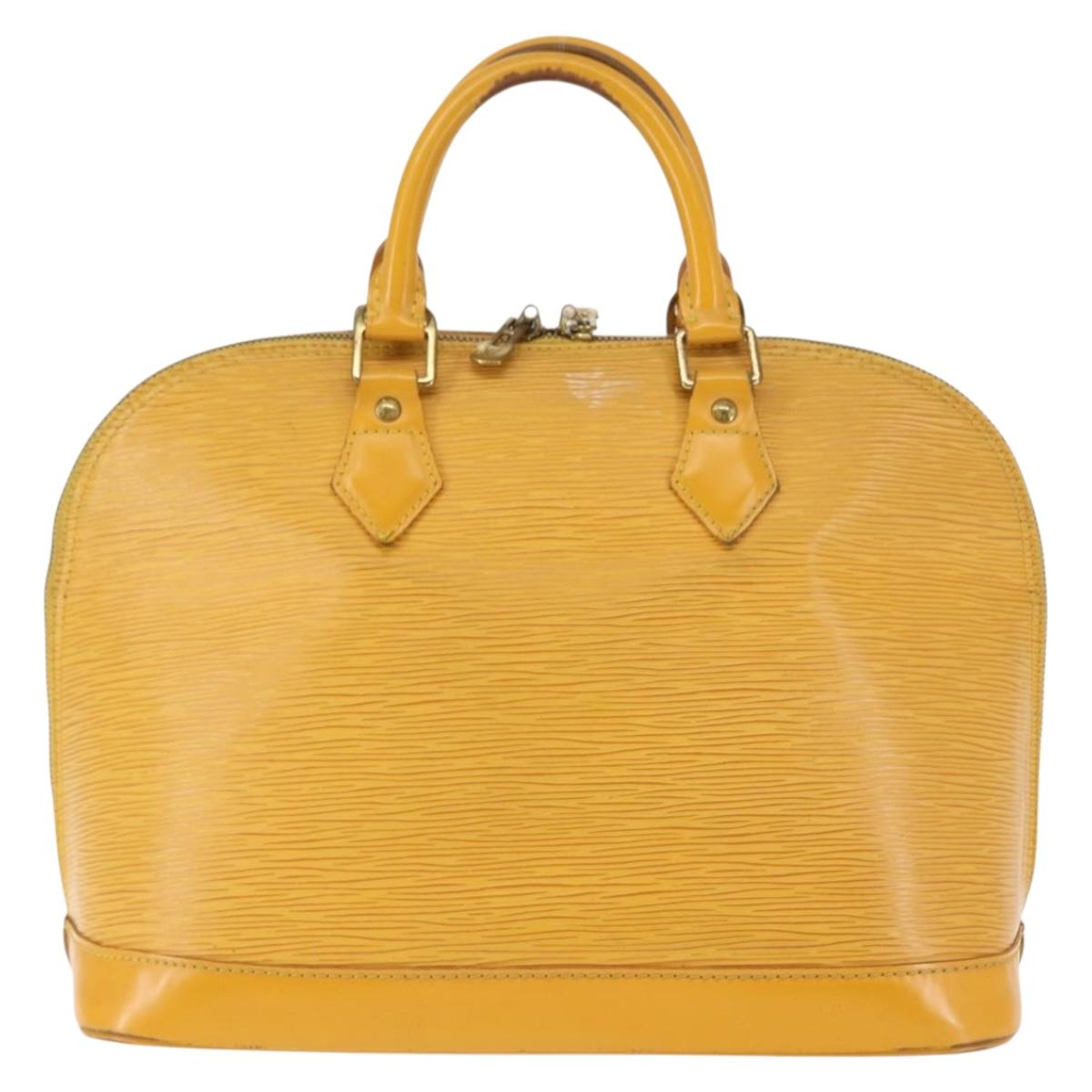 LOUIS VUITTON Epi Alma Hand Bag Yellow M52149 LV Auth 146477