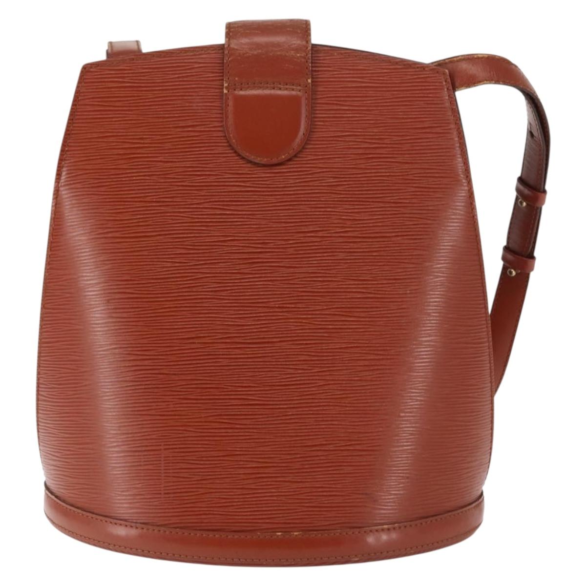 LOUIS VUITTON Epi Cluny Shoulder Bag Brown M52253 LV Auth 146478
