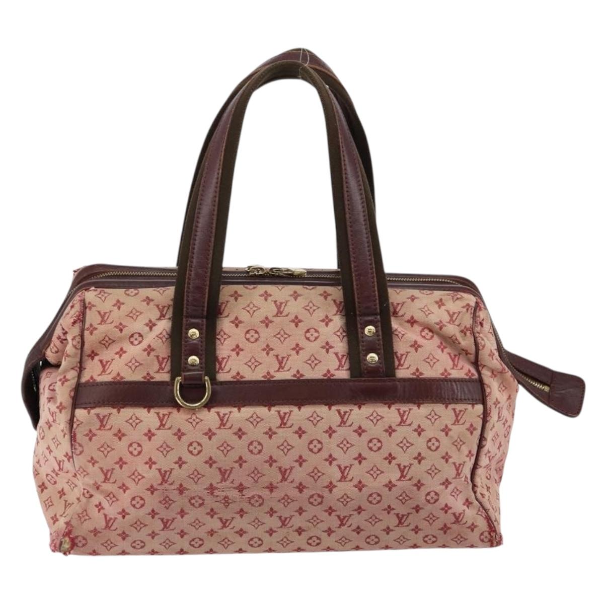 LOUIS VUITTON Monogram Mini Josephine GM Hand Bag Red M92213 LV Auth 146479