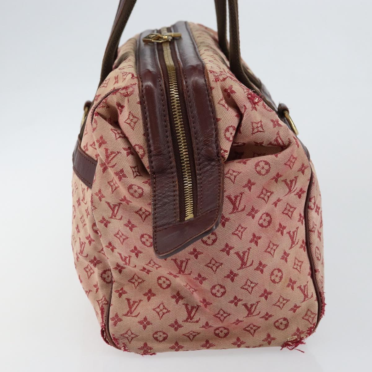 LOUIS VUITTON Monogram Mini Josephine GM Hand Bag Red M92213 LV Auth 146479