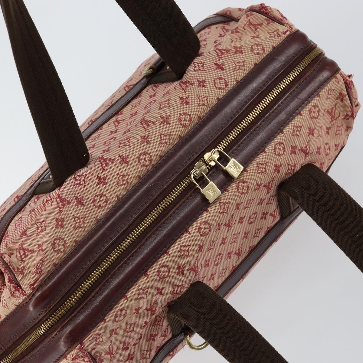 LOUIS VUITTON Monogram Mini Josephine GM Hand Bag Red M92213 LV Auth 146479