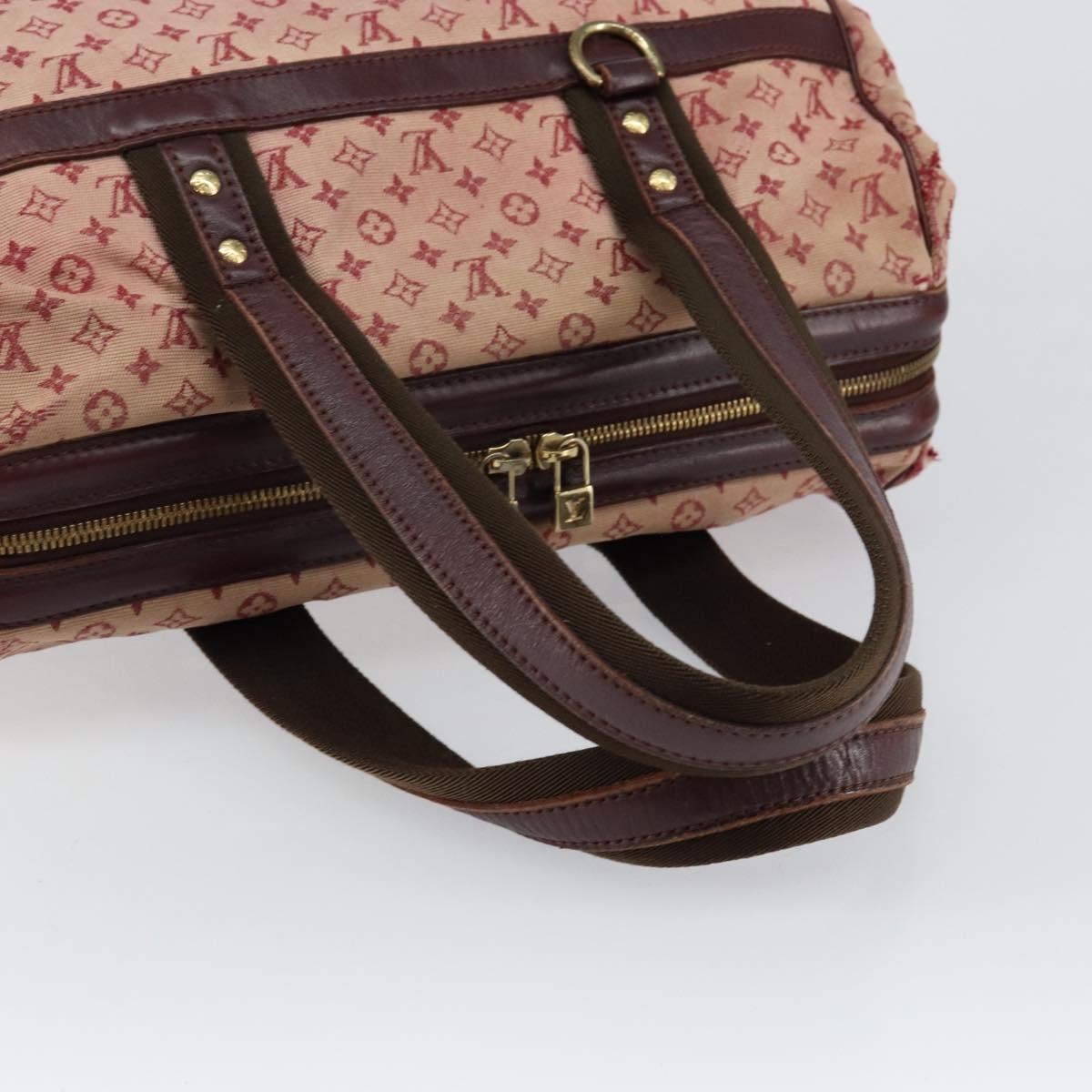 LOUIS VUITTON Monogram Mini Josephine GM Hand Bag Red M92213 LV Auth 146479