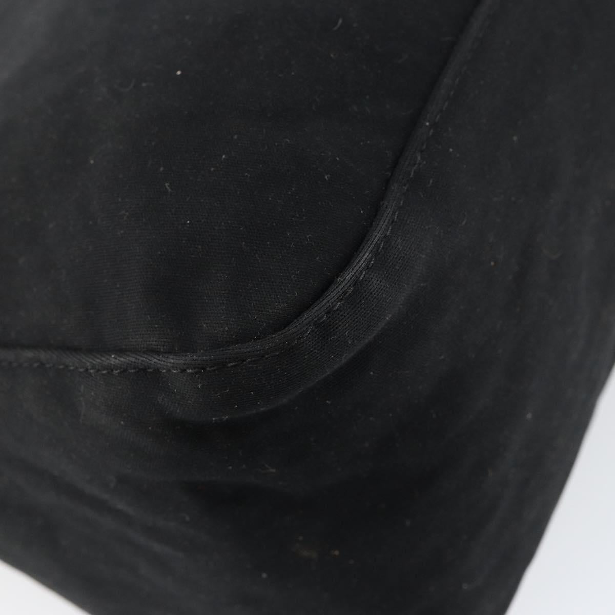 FENDI Mamma Baguette Shoulder Bag Nylon Black Silver Auth 146480