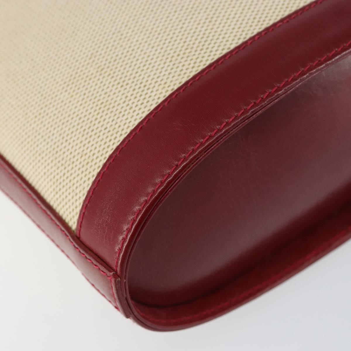 TIFFANY&Co. Shoulder Bag Canvas Beige Gold Auth 146483