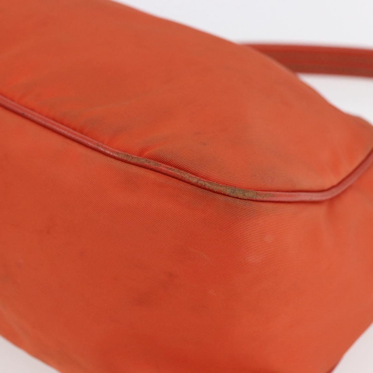 PRADA Shoulder Bag Nylon Orange Auth 146486