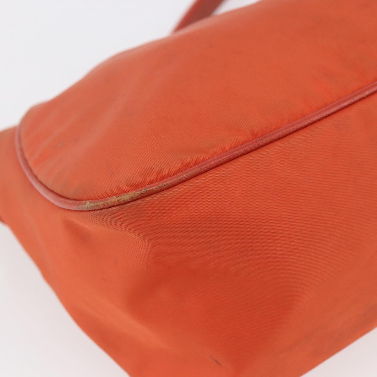 PRADA Shoulder Bag Nylon Orange Auth 146486