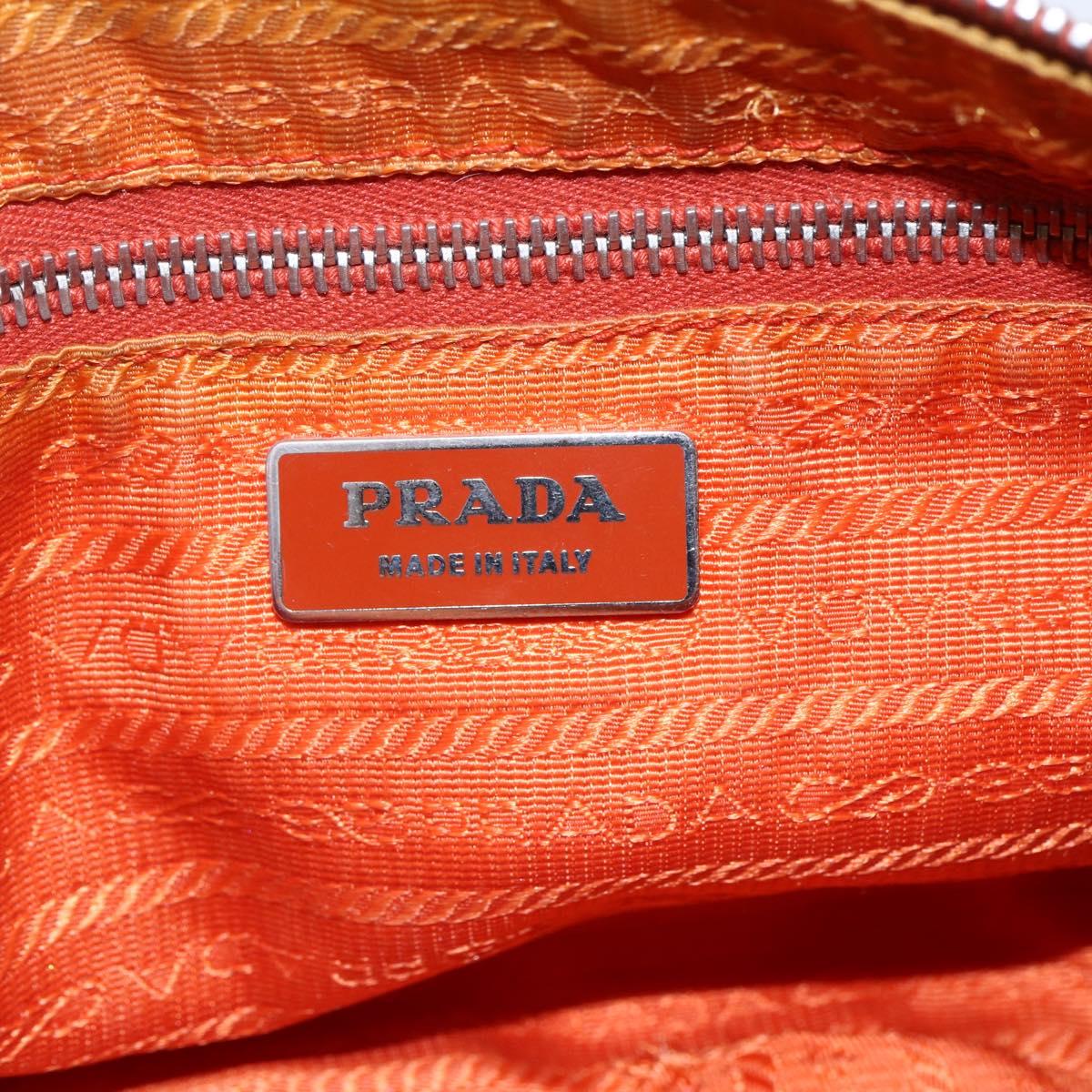 PRADA Shoulder Bag Nylon Orange Auth 146486