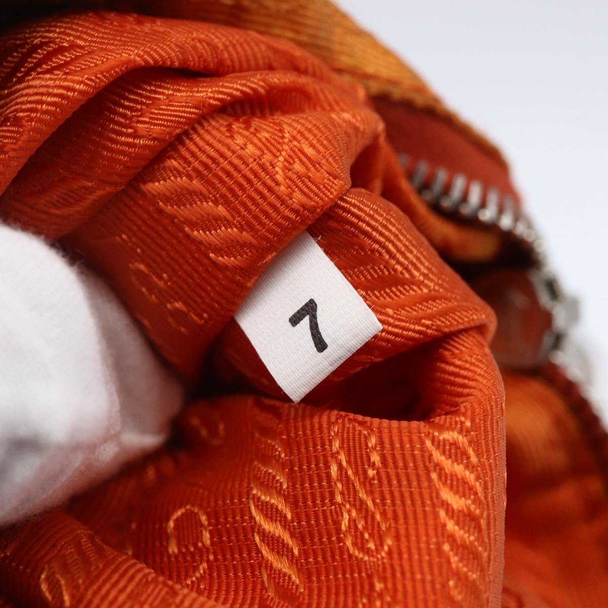 PRADA Shoulder Bag Nylon Orange Auth 146486