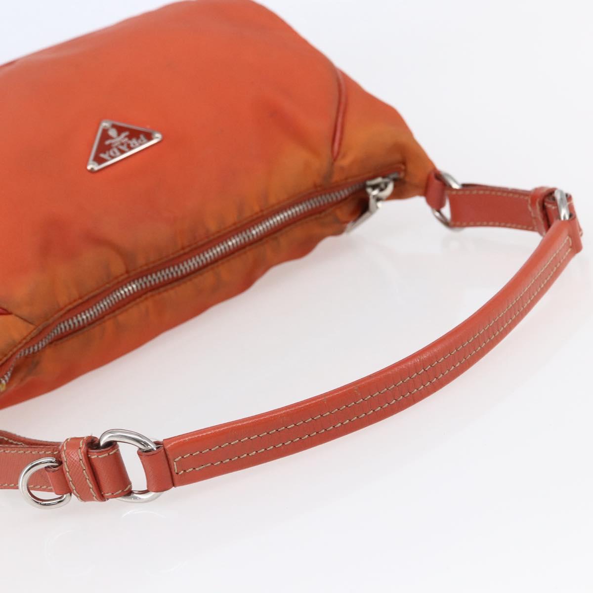 PRADA Shoulder Bag Nylon Orange Auth 146486