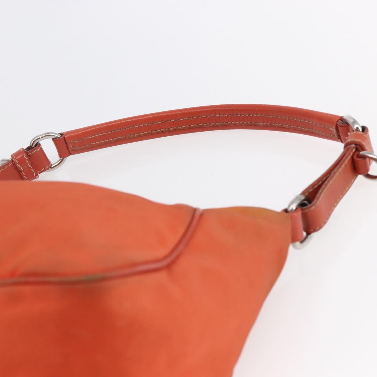 PRADA Shoulder Bag Nylon Orange Auth 146486