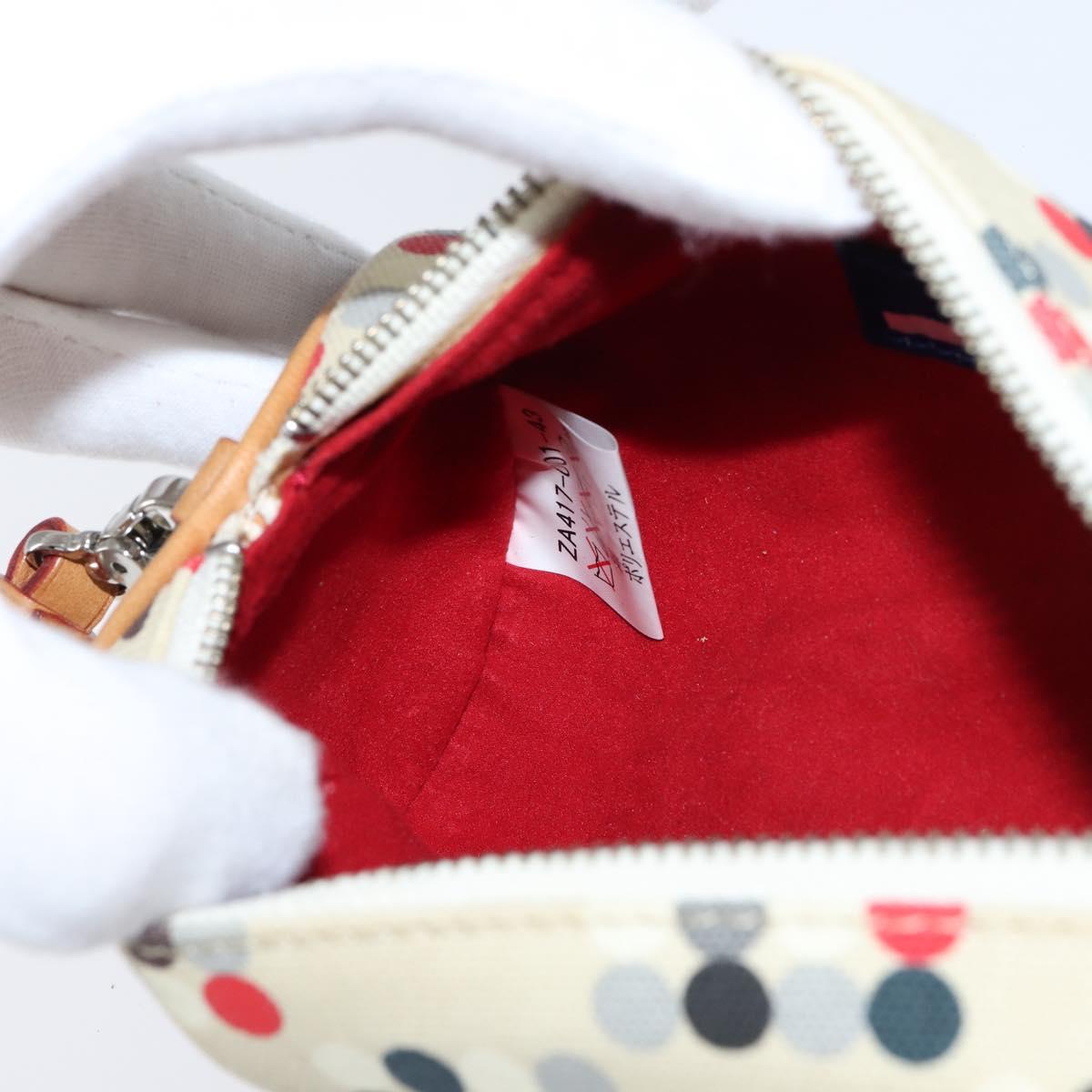 BURBERRY Hand Bag Canvas 2way Beige Silver Auth 146487