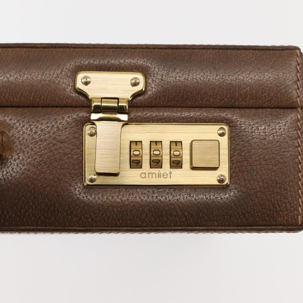 GUCCI GG Plus Supreme Attache Case PVC Beige Gold Auth 146488