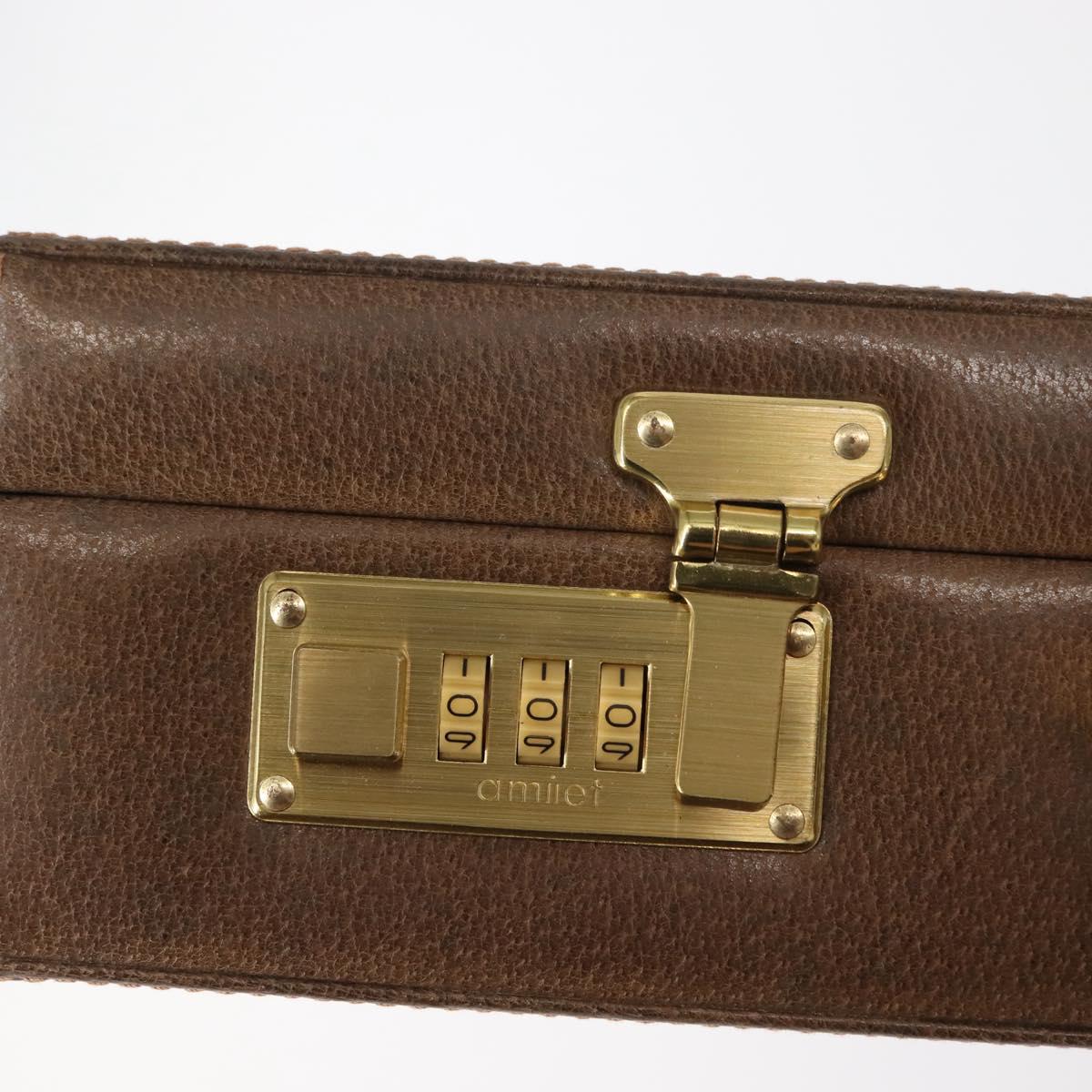 GUCCI GG Plus Supreme Attache Case PVC Beige Gold Auth 146488