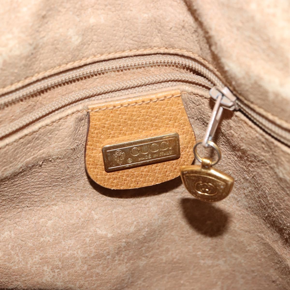 GUCCI Micro GG Supreme Shoulder Bag PVC Beige Gold 001 084 0850 Auth 146489