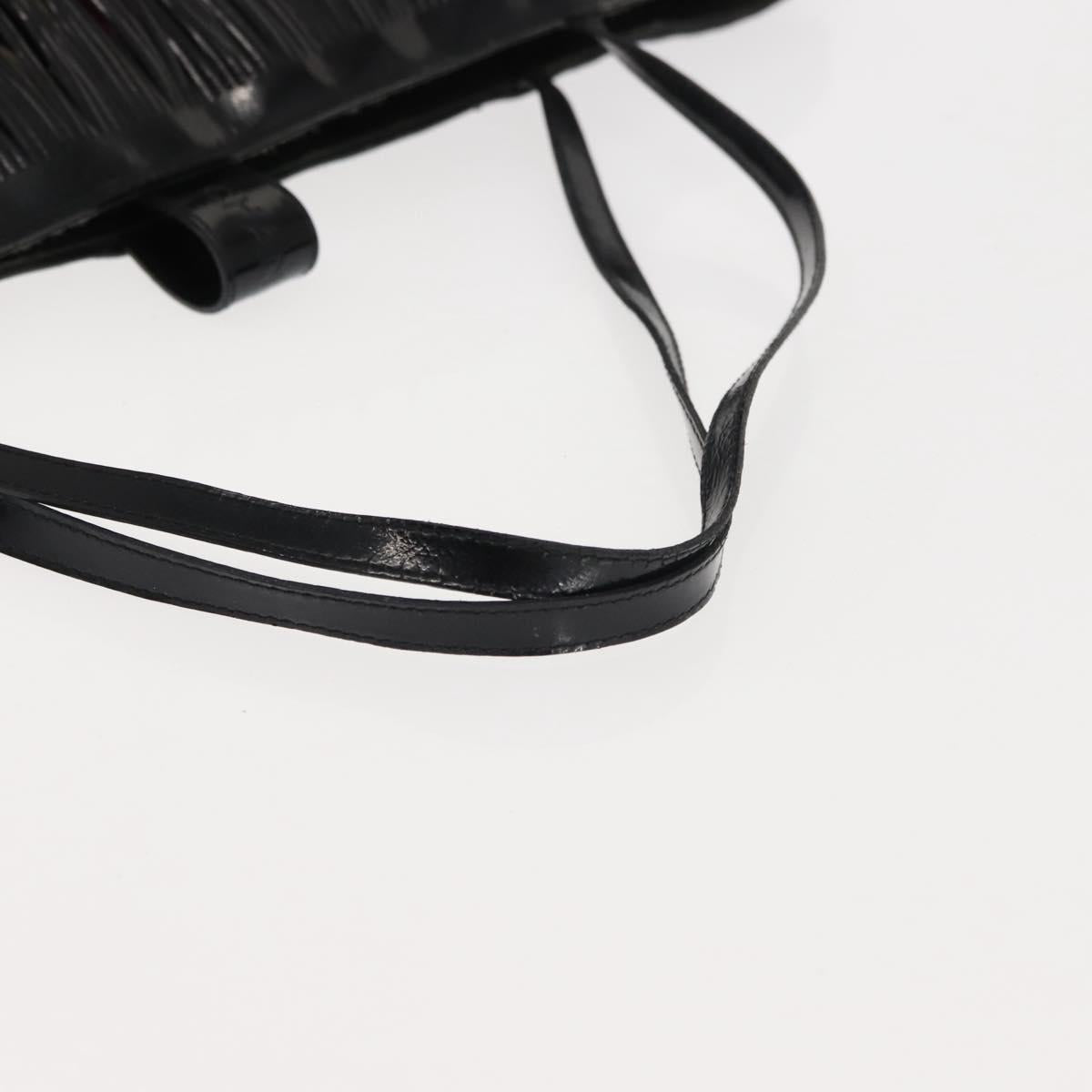 CHANEL Choco Bar Tote Bag Canvas Black Silver CC Auth 146496