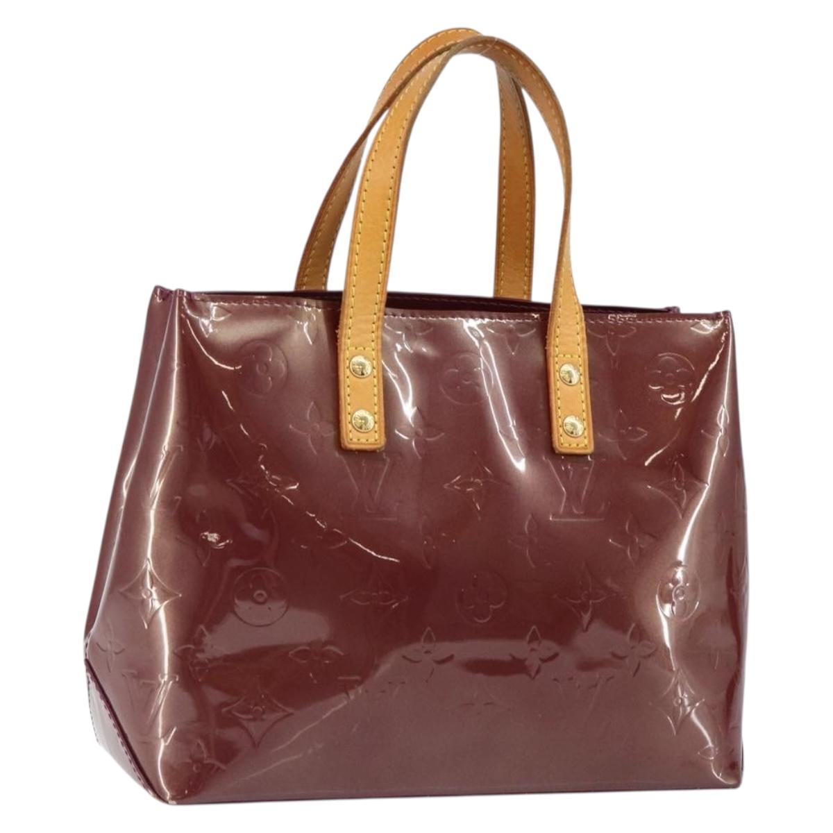 LOUIS VUITTON Monogram Vernis Reade PM Hand Bag Purple Viole M93578 Auth 146503