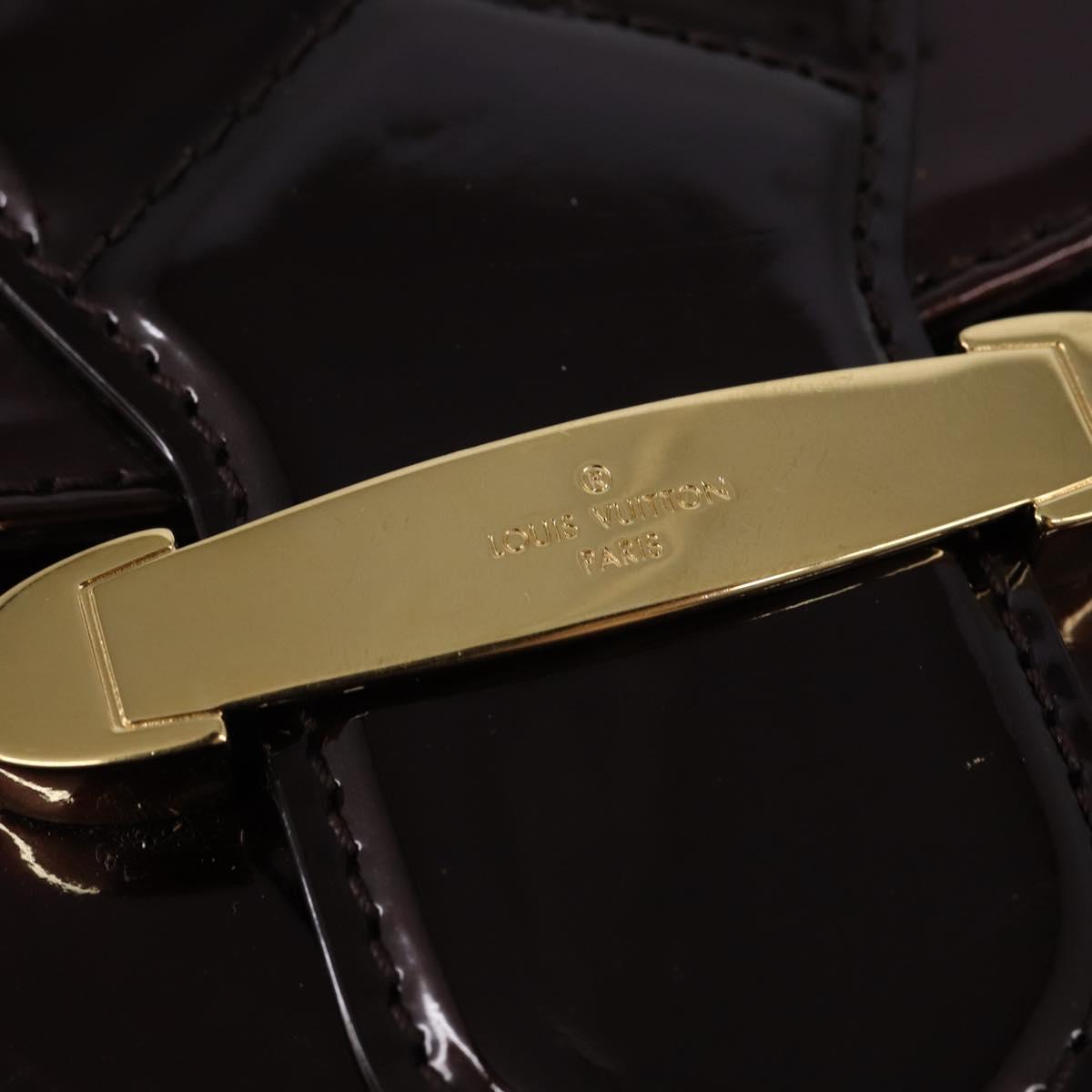 LOUIS VUITTON Vernis Bell Flower GM Shoulder Bag Amarante M91707 LV Auth 146504