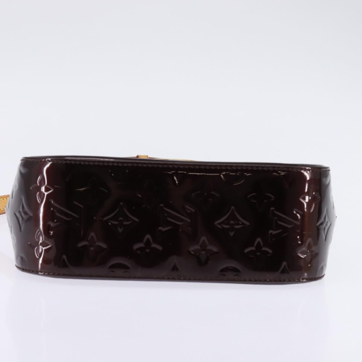 LOUIS VUITTON Vernis Bell Flower GM Shoulder Bag Amarante M91707 LV Auth 146504