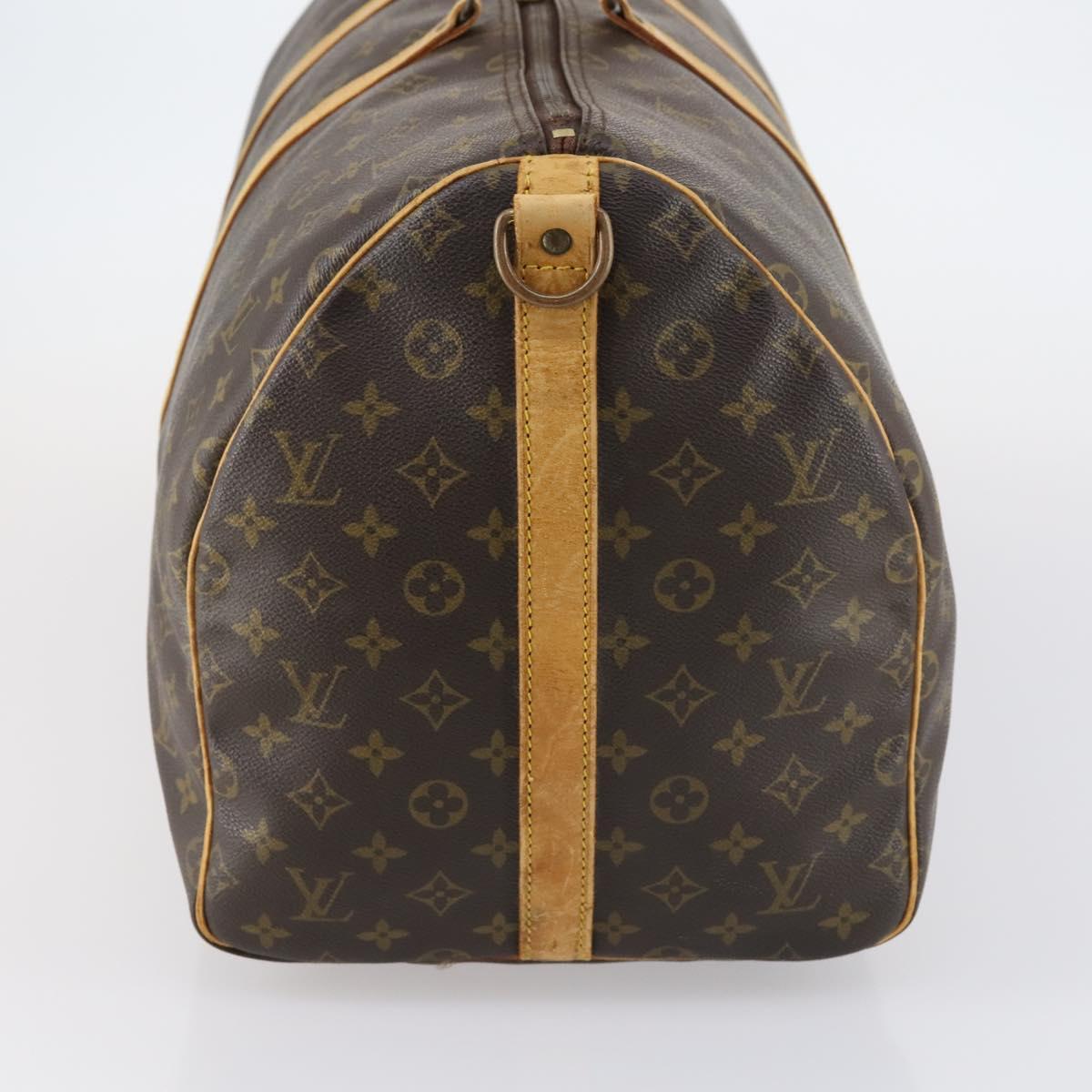 LOUIS VUITTON Monogram Keepall Bandouliere 55 Boston Bag M41414 LV Auth 146512
