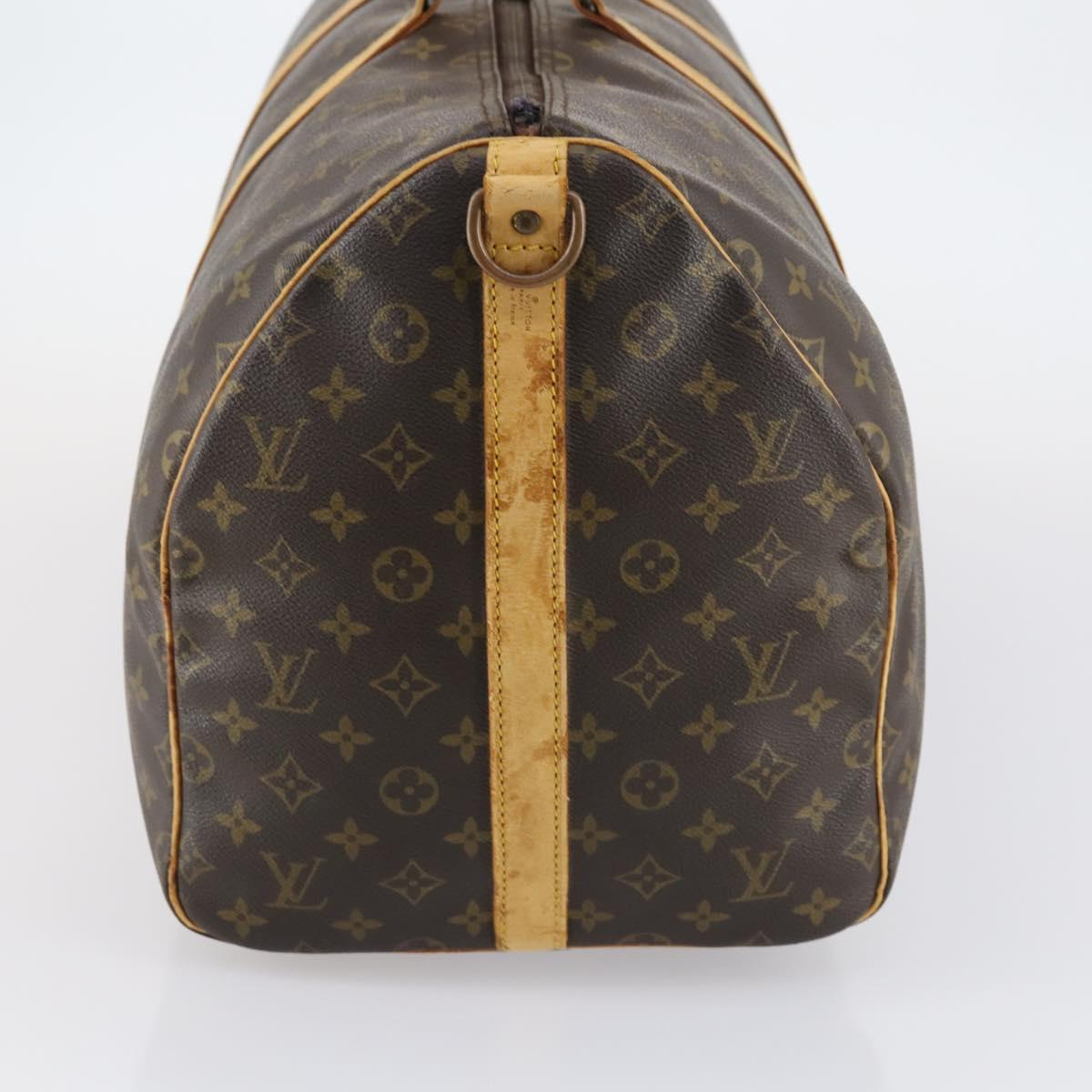 LOUIS VUITTON Monogram Keepall Bandouliere 55 Boston Bag M41414 LV Auth 146512