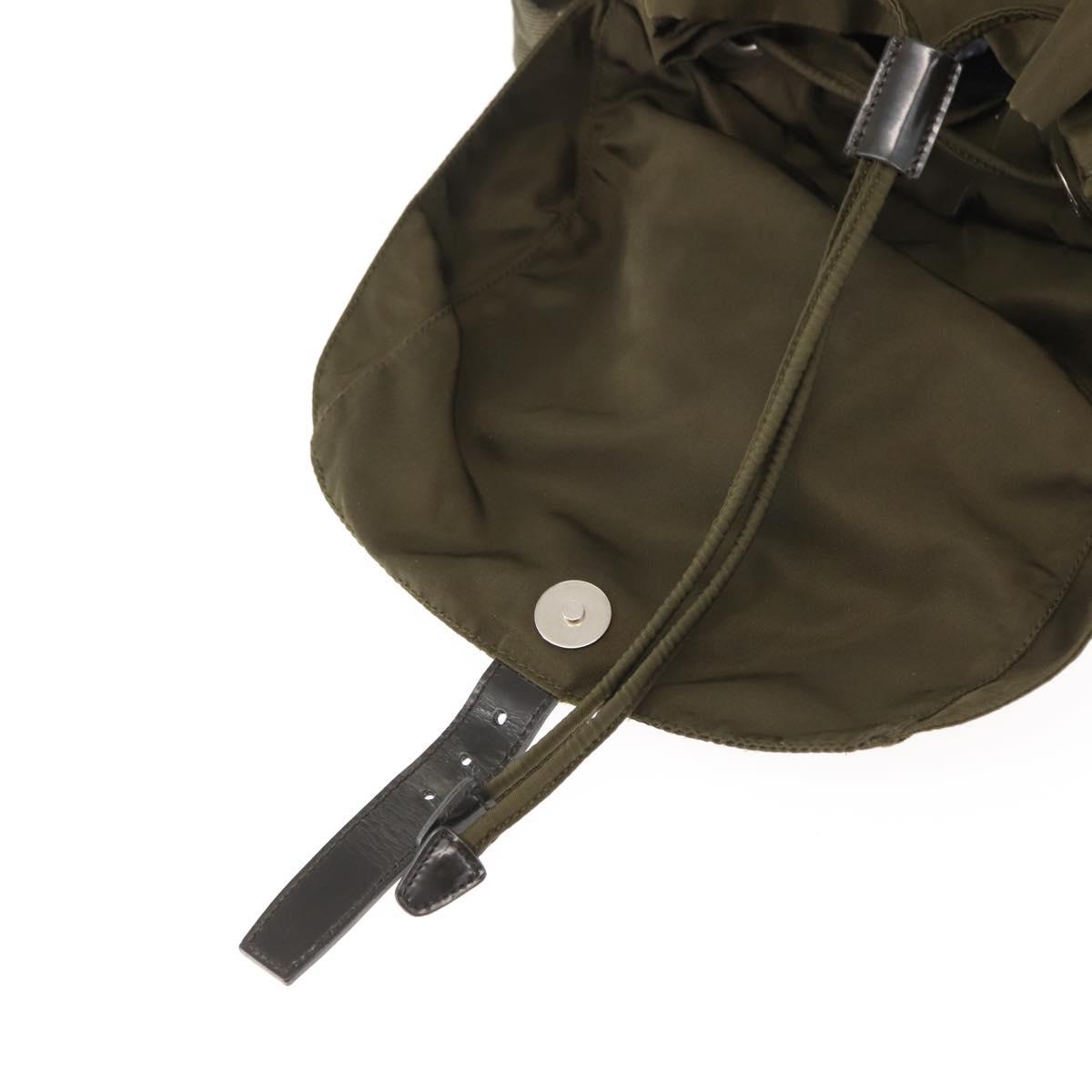 PRADA Backpack Nylon Khaki Auth 146518