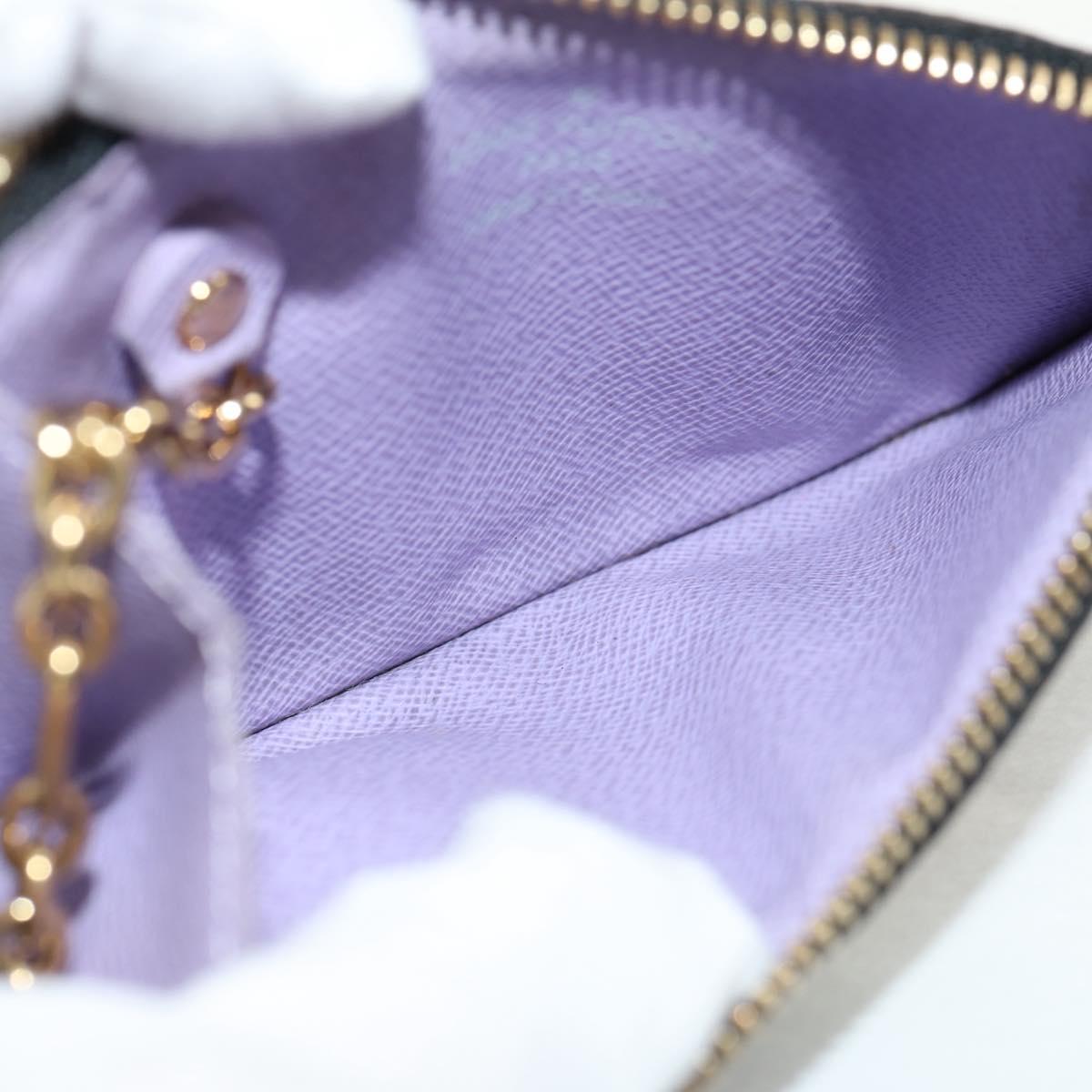 LOUIS VUITTON Multicolor Pochette Cles NM Coin Purse Black M60279 Auth 146522V