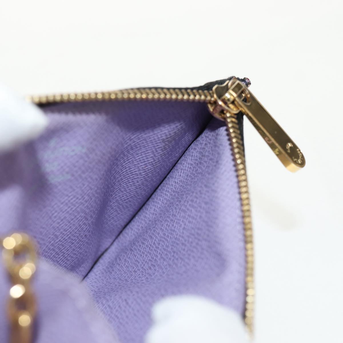 LOUIS VUITTON Multicolor Pochette Cles NM Coin Purse Black M60279 Auth 146522V