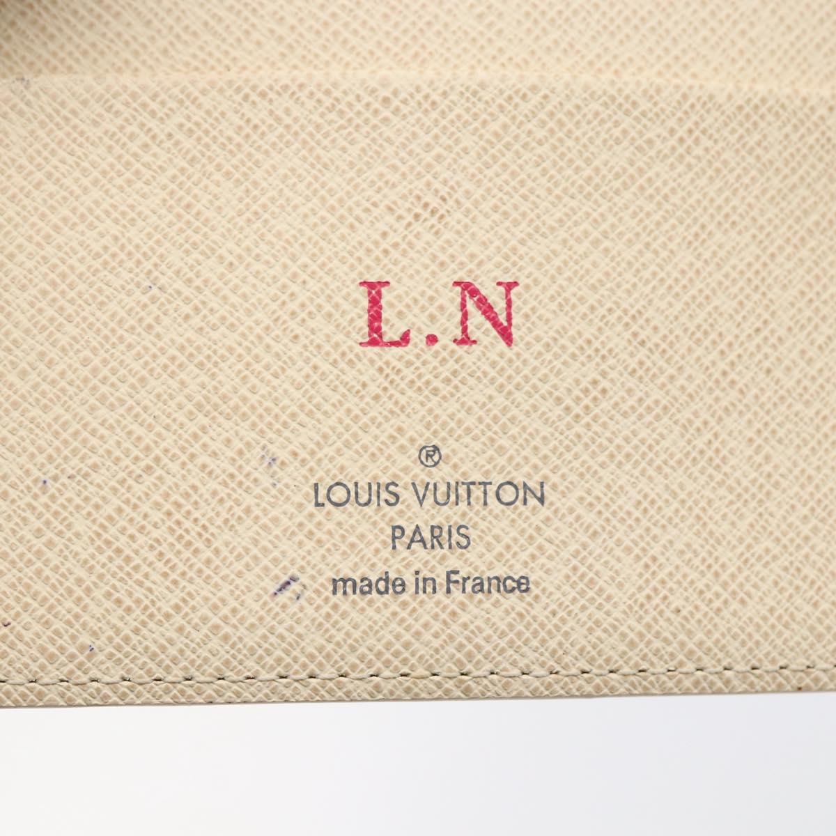 LOUIS VUITTON Damier Azur Agenda MM Day Planner Cover R20707 LV Auth 146523