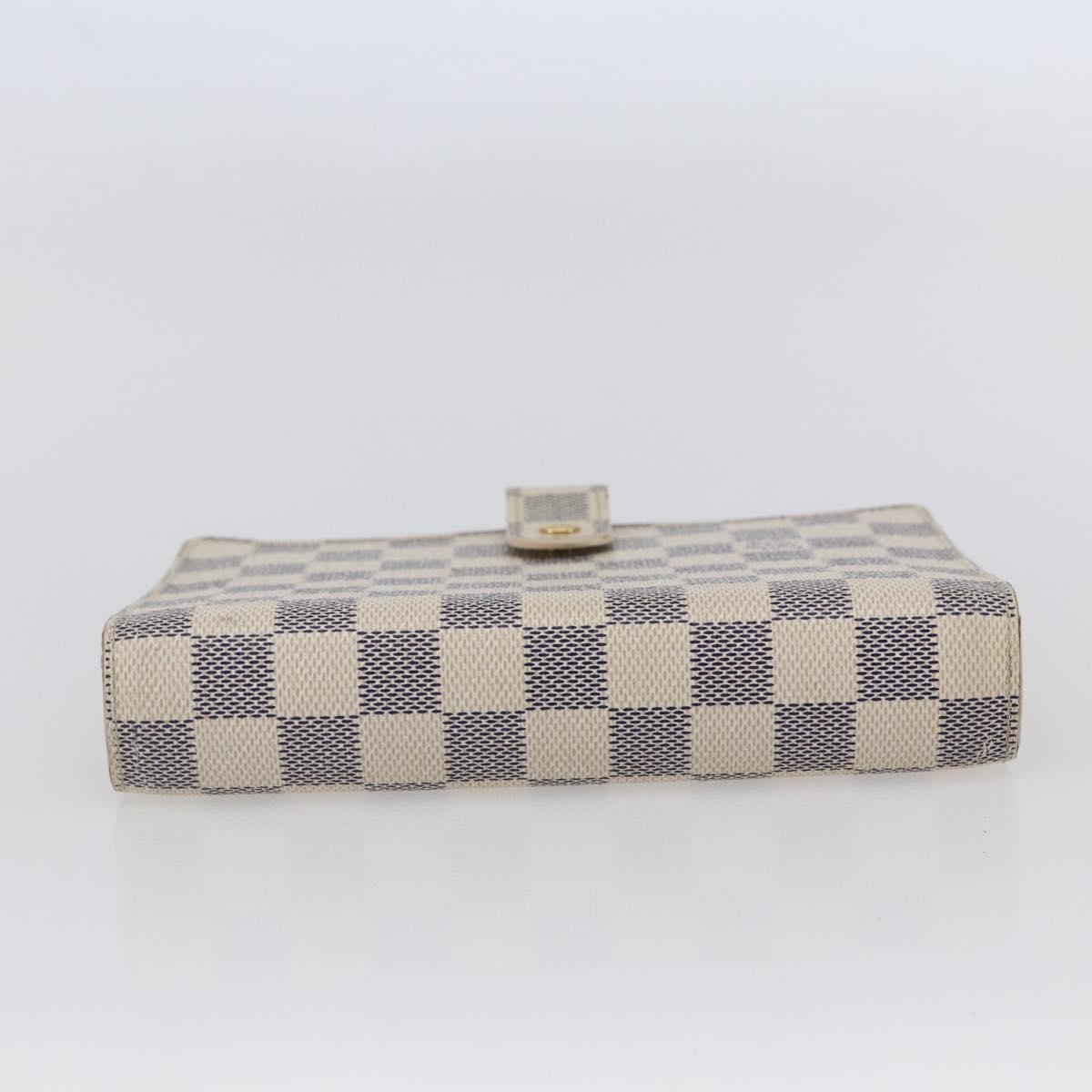 LOUIS VUITTON Damier Azur Agenda MM Day Planner Cover R20707 LV Auth 146523