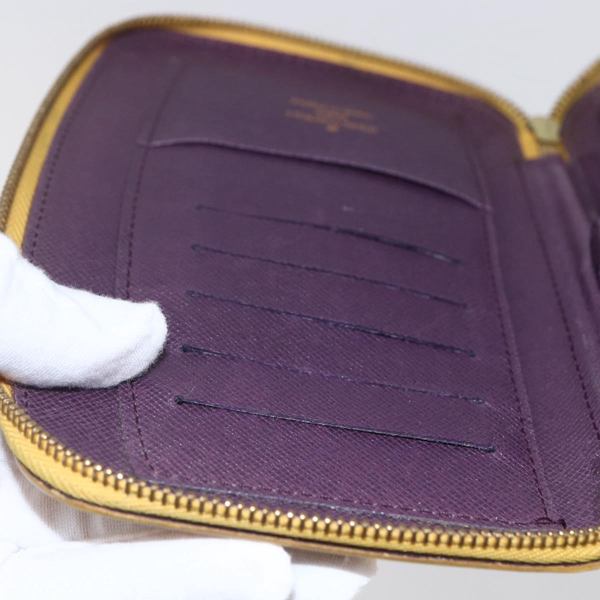 LOUIS VUITTON Epi Agenda Geot Travel Case Yellow M63879 LV Auth 146524