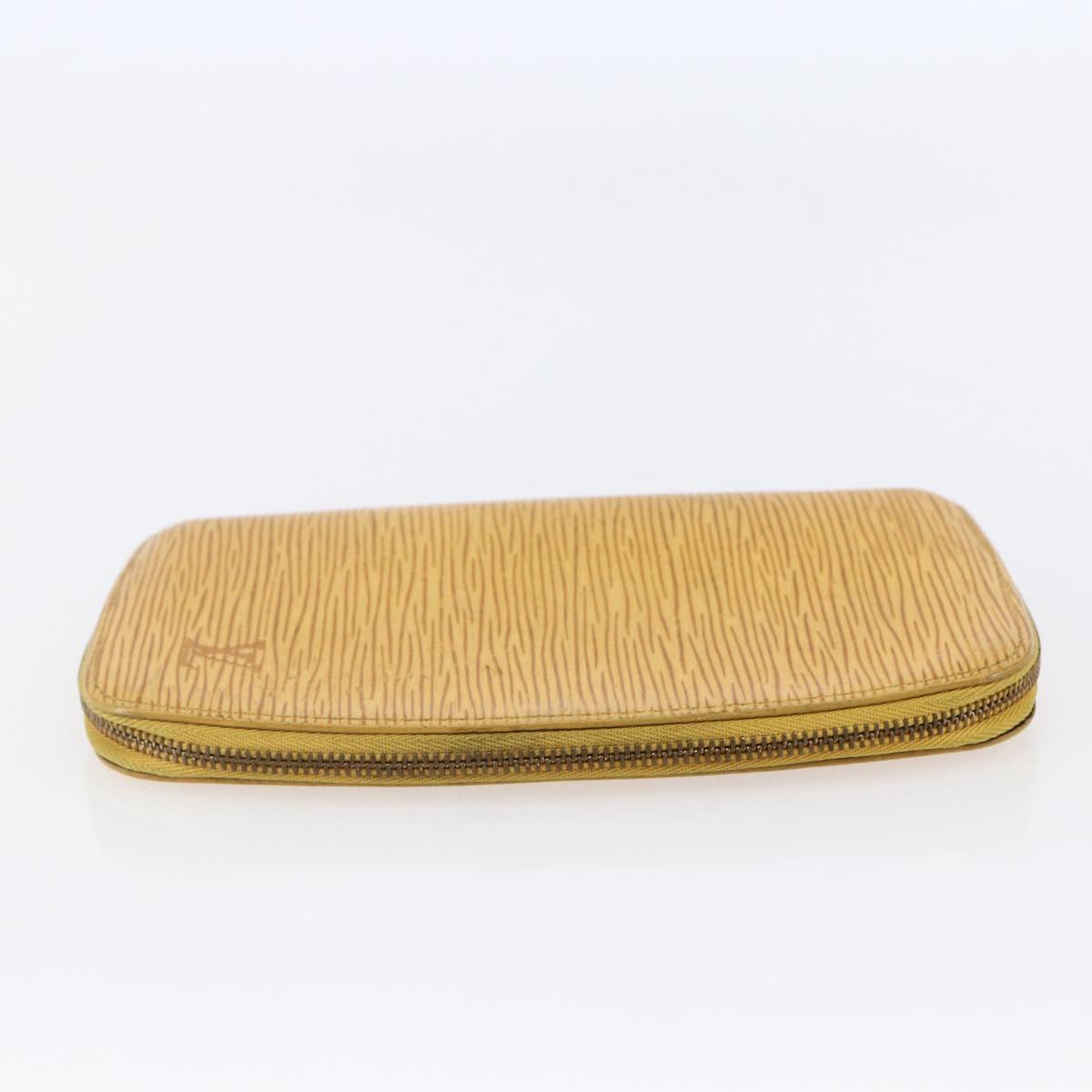 LOUIS VUITTON Epi Agenda Geot Travel Case Yellow M63879 LV Auth 146524