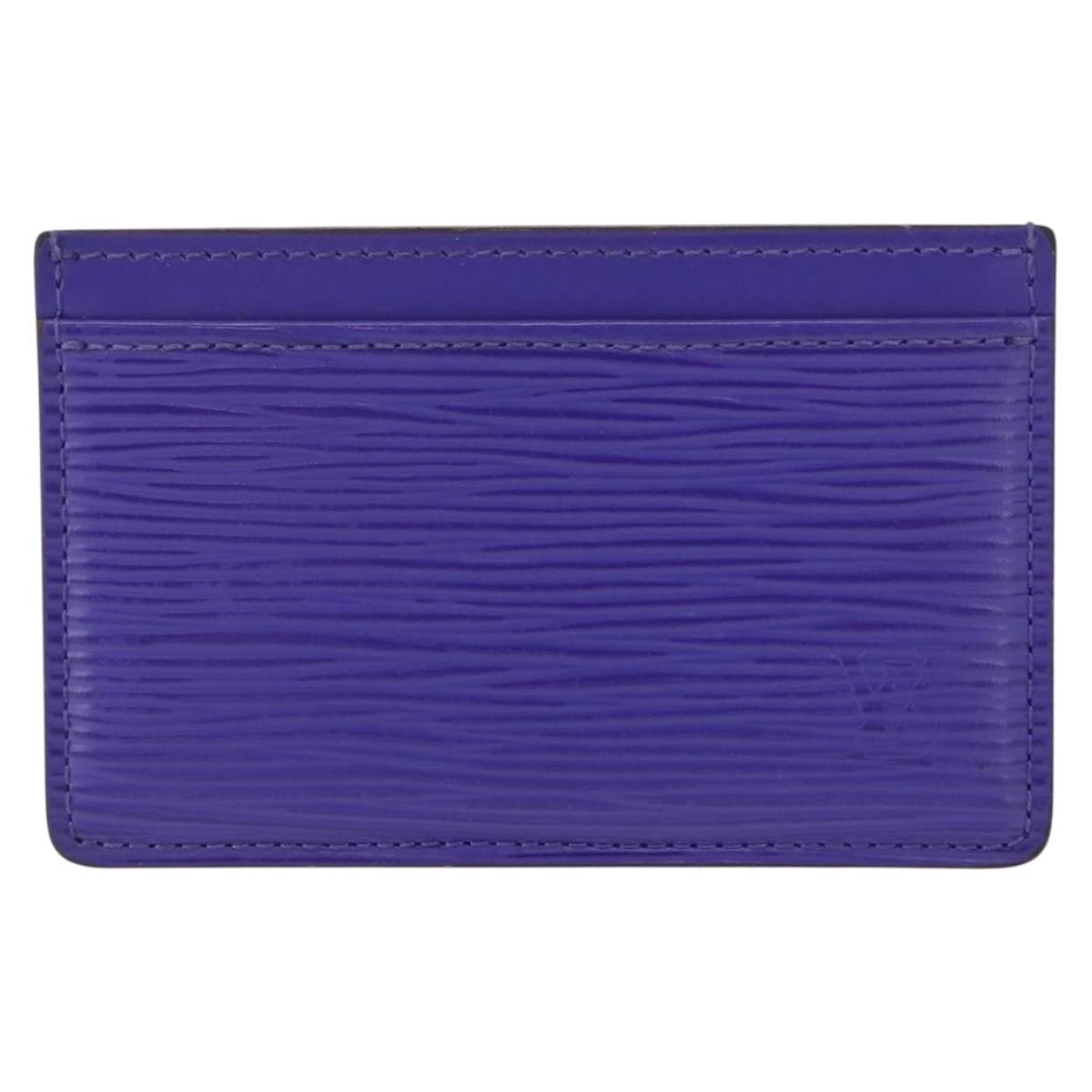 LOUIS VUITTON Epi Porte Cartes Simple Card Case Purple Fig M6032G LV Auth 146525