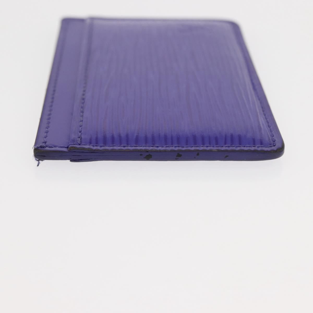 LOUIS VUITTON Epi Porte Cartes Simple Card Case Purple Fig M6032G LV Auth 146525