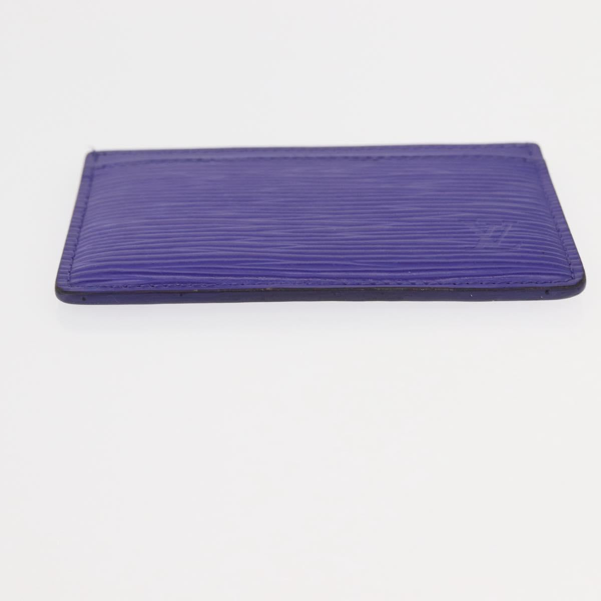 LOUIS VUITTON Epi Porte Cartes Simple Card Case Purple Fig M6032G LV Auth 146525