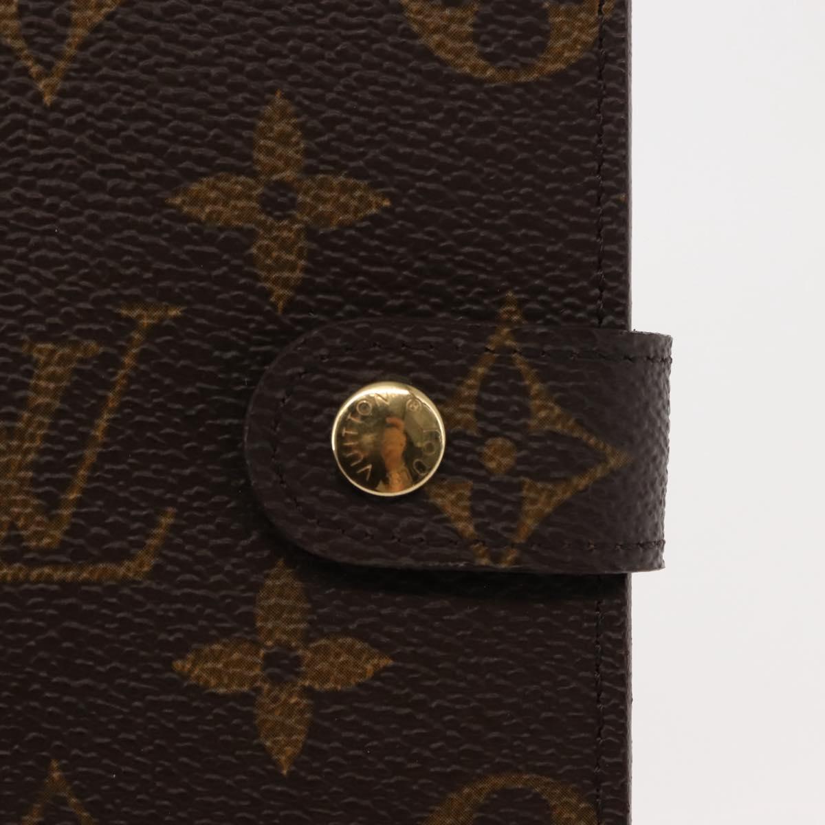 LOUIS VUITTON Monogram Agenda PM Day Planner Cover R20005 LV Auth 146528