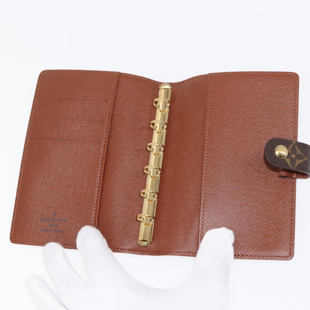 LOUIS VUITTON Monogram Agenda PM Day Planner Cover R20005 LV Auth 146528