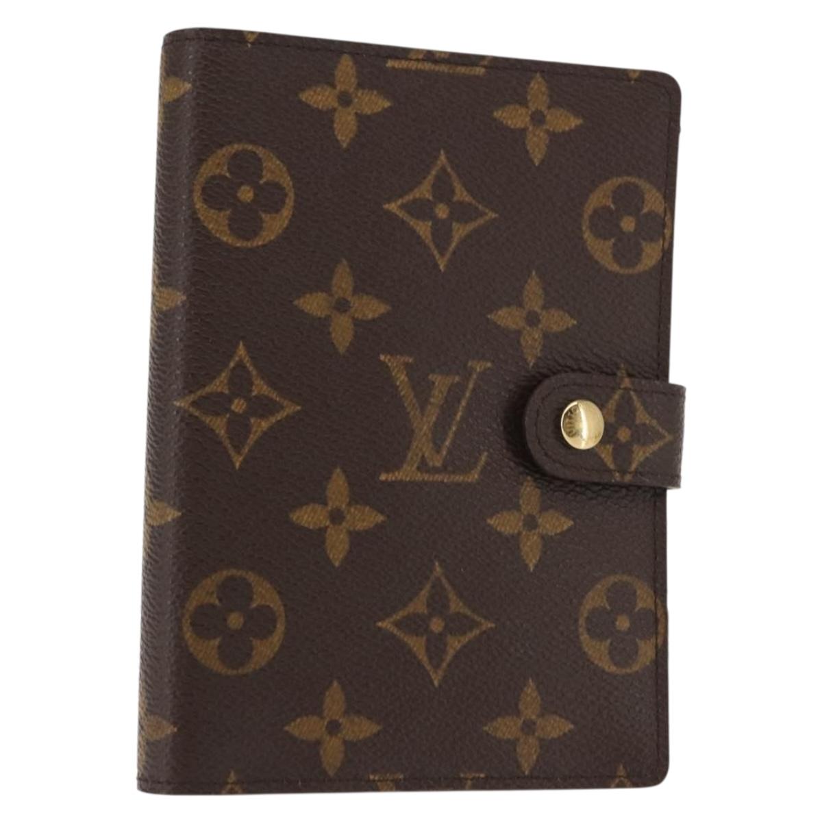 LOUIS VUITTON Monogram Agenda PM Day Planner Cover R20005 LV Auth 146528
