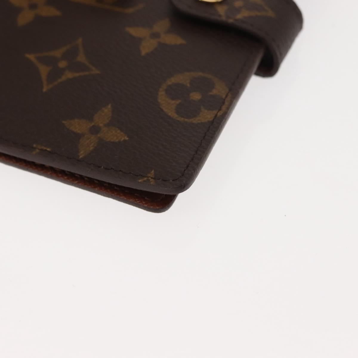 LOUIS VUITTON Monogram Agenda PM Day Planner Cover R20005 LV Auth 146528