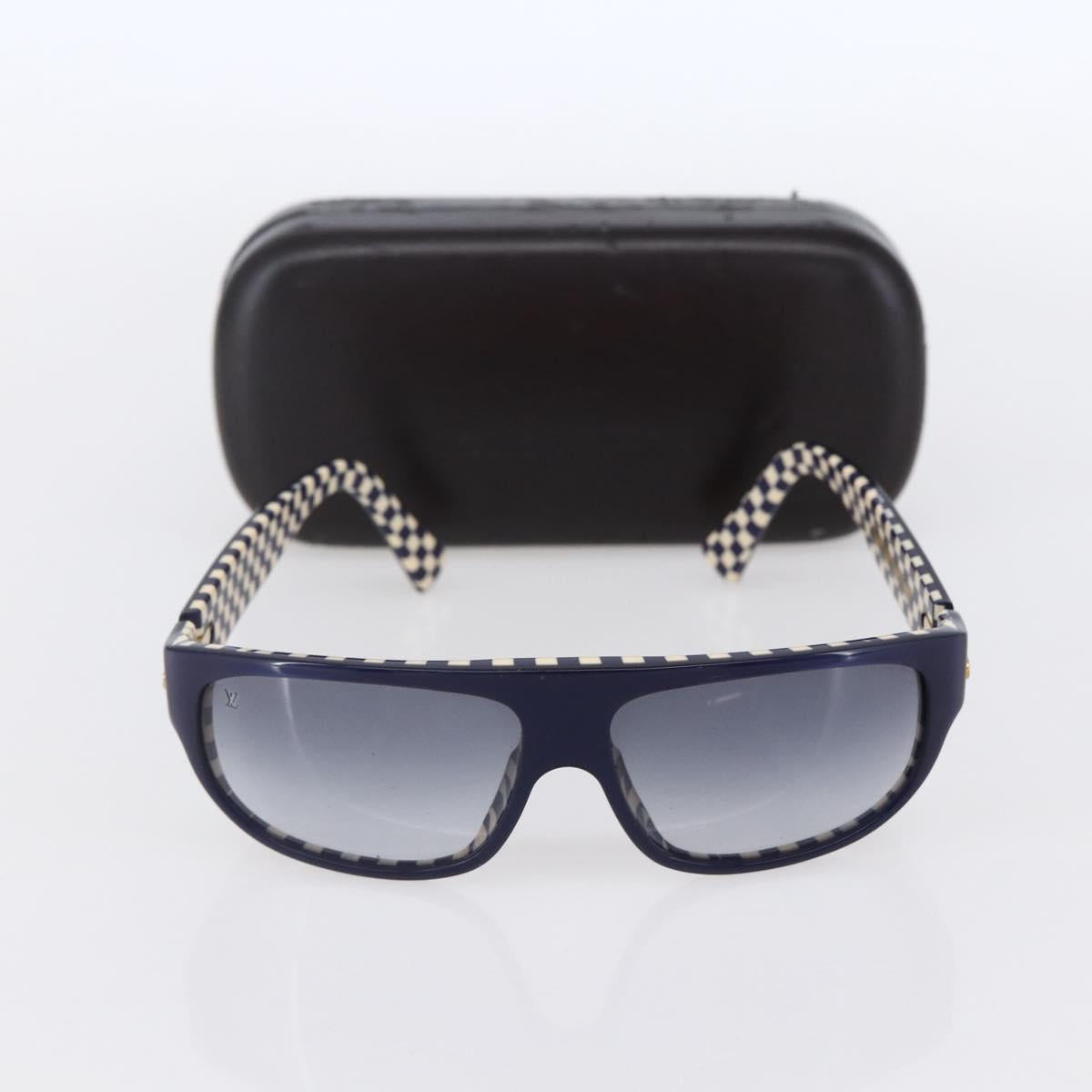 LOUIS VUITTON Damier Sunglasses plastic Navy Z0014E LV Auth 146529