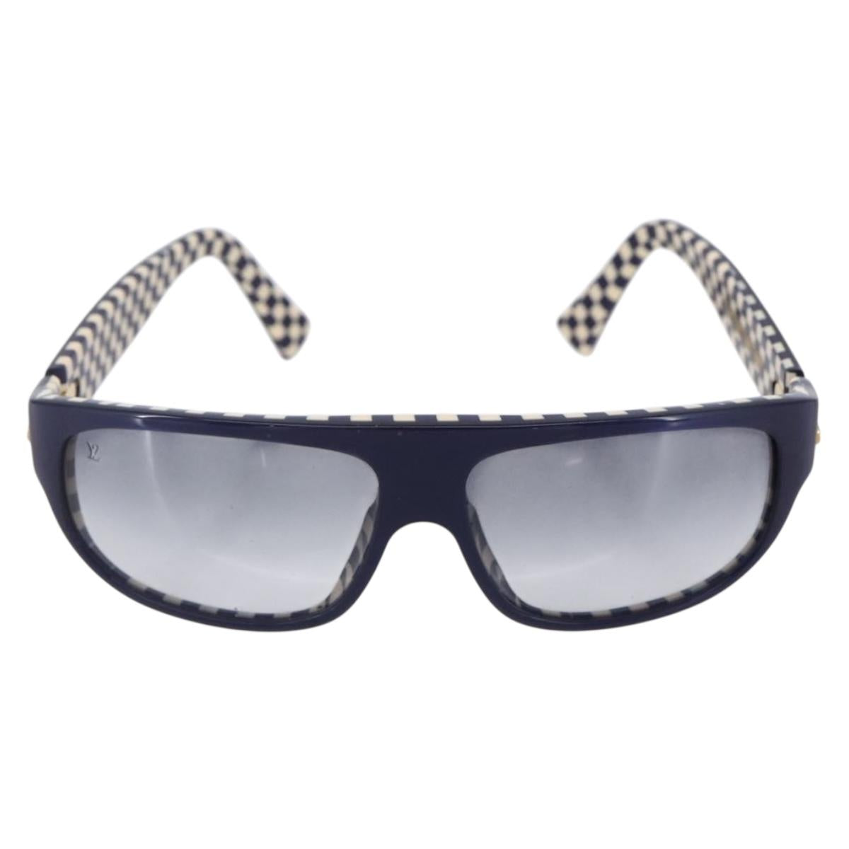LOUIS VUITTON Damier Sunglasses plastic Navy Z0014E LV Auth 146529