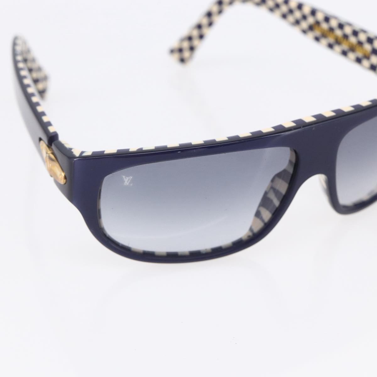 LOUIS VUITTON Damier Sunglasses plastic Navy Z0014E LV Auth 146529