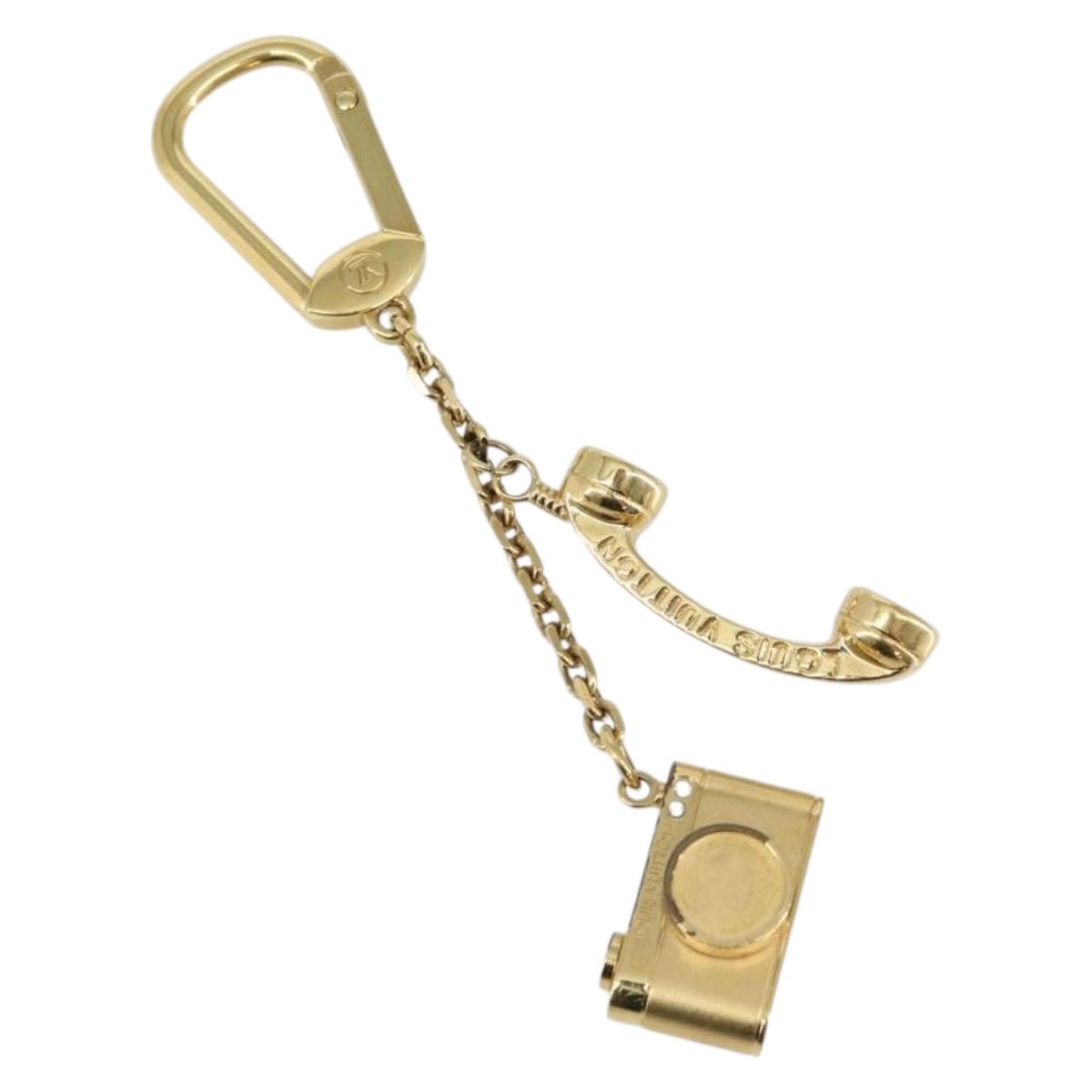 LOUIS VUITTON Porte Cles Hollywood Charm Gold M65382 LV Auth 146530