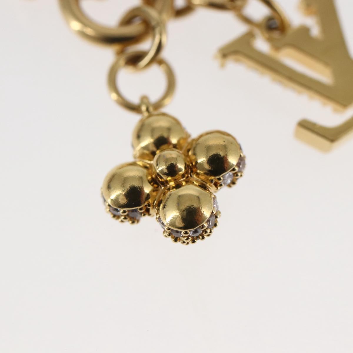 LOUIS VUITTON Micro Charm LV Iconic Key Holder metal Gold M01566 LV Auth 146531